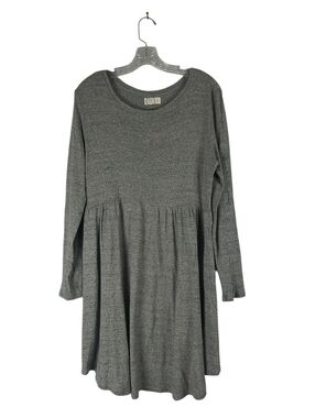 Maurices 24/7 Mini Dress Women's M Heathered Gray Pockets Long Sleeve Casual